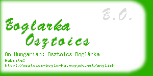 boglarka osztoics business card